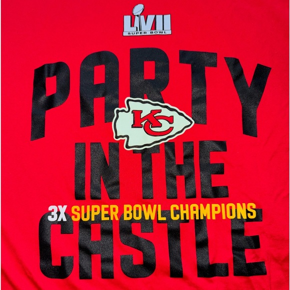 NIKE: Kansas City Chiefs “Party in the Castle” 3X Super Bowl Champs: 2XL - Picture 3 of 4